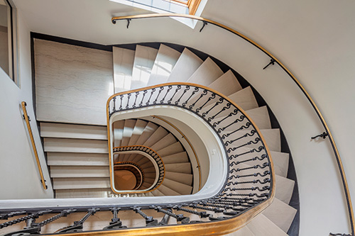 Marshall Hall circular stairs